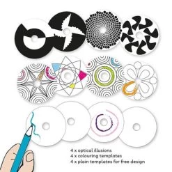 Kreativ Mal- & Spielkreisel, 7-teilig -Kinderspielzeug Laden 953346 e 600x600